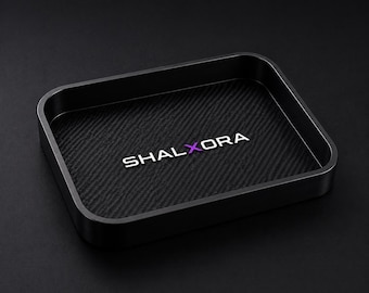 Bandeja multiusos de lujo / Fibra de carbono / Organizador de escritorio / Regalo para él / Bandeja para llaves / Decoración moderna para el hogar