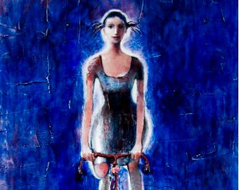 Blue Ride.2013  Oil Painting  print on Rolled  Canvas  Original Painting,Fine Art print