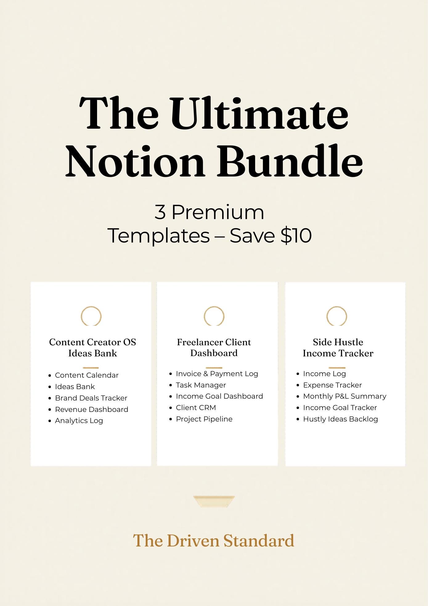 Notion Template Bundle | Content Creator OS + Freelancer Dashboard ...