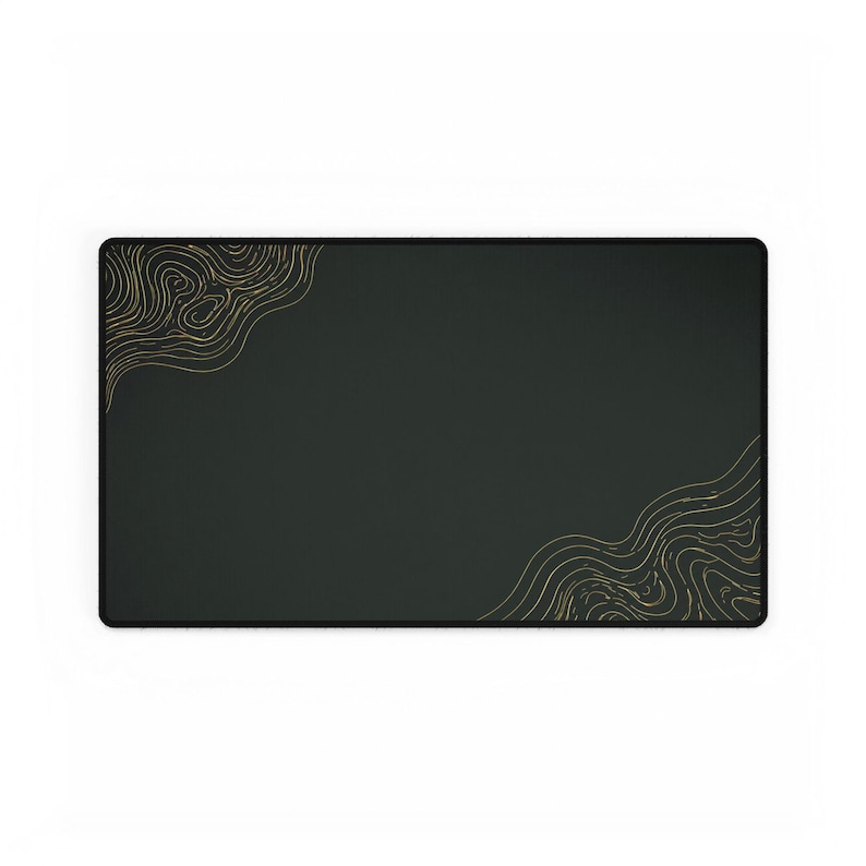 Minimale bosgroene luxe bureaumat, grote verlengde muismat, premium gaming-bureaumat, bureaumat, esthetische bureauopstelling, XXL-muismat afbeelding 15