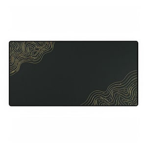 Minimale bosgroene luxe bureaumat, grote verlengde muismat, premium gaming-bureaumat, bureaumat, esthetische bureauopstelling, XXL-muismat afbeelding 14
