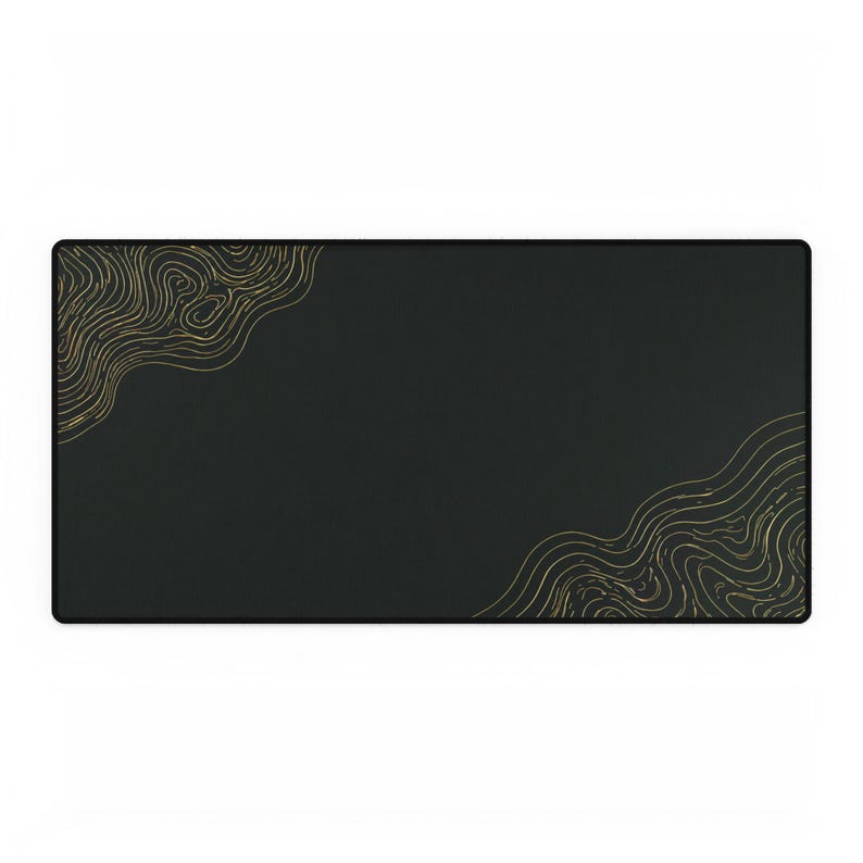 Minimale bosgroene luxe bureaumat, grote verlengde muismat, premium gaming-bureaumat, bureaumat, esthetische bureauopstelling, XXL-muismat afbeelding 14