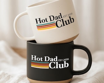 Hot Dad Club Ceramic Mug: Retro New Dad Gift, First Father's Day Present