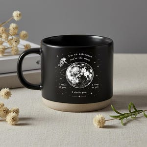 Vintage Astronaut Moon Mug, NK Indie Folk Tee, Orbiter Inspired Mug, Retro Moon Tee, Folk Concert Mug Gift