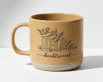 Booktrovert Mug | Cozy Book Lover Gift | Introvert Reader Coffee Cup | Literary Bibliophile Tea Present | Bookish Quote Mug
