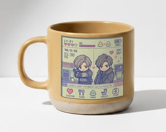 Leon S. Kennedy Resident Evil Requiem Mug, Sumi-E Gamer Coffee Cup