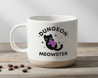 Dungeon Meowster Cat Coffee Mug - D&D Gift for DM
