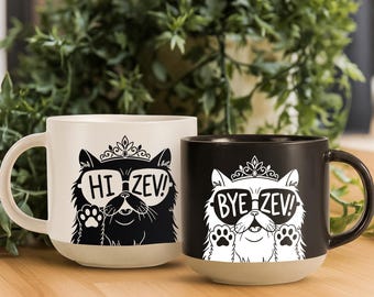 Hi Zev Mug, Ceramic Coffee Cup, Dungeon Crawler Carl Hi Zev, Hi Zev Princess Donut, Litrpg Book cup