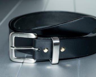 Handmade Bridle Leather Belt | Full Grain, 1.25" Wide, Made to Order