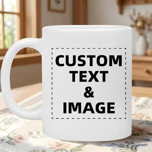 Customized Photo Ceramic Mug – Textured, Family Use, Office Relaxation