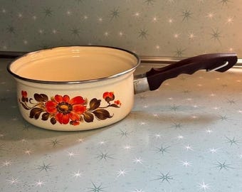 Vintage 1970er Jahre Moneta #18 Kochtopf aus Italien Emaille
