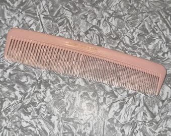 Pente de pentear vintage DU PONT, em nylon inquebrável, rosa, meados do século XX, década de 1950, 20 cm (8 polegadas).
