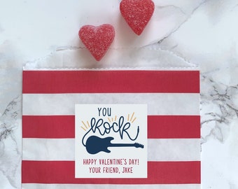 You Rock Valentine - DIY Printable Valentine's Day Card | Glitter Valentine | Printable Valentine