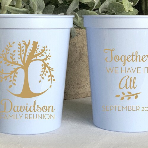 Family Reunion Personalized Stadium Plastic Cups Reunion Etsy