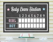 Gender Reveal Baseball Scoreboard Baseball Gender Reveal
