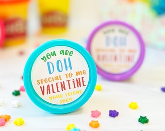 Valentine's Day Stickers-You're DOH Special to Me, Personalized Custom Sticker, Treat Sticker, Classroom Sticker, Valentine's Day Sticker