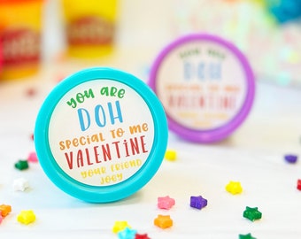 Valentine's Day Stickers - You're A-DOH-able, Personalized Custom Stickers, Treat Stickers, Classroom Sticker, Valentine's Day Party Sticker