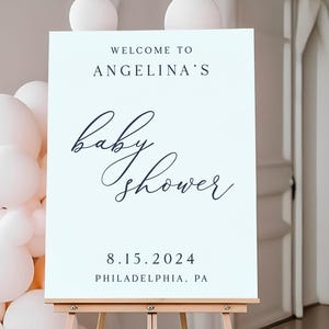 Elegant Personalized Baby Shower Acrylic Sign, Acrylic Baby Shower Sign, Baby Shower Welcome Sign, Welcome Sign, Baby Shower Decor