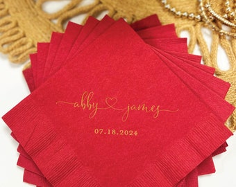 Personalized Wedding Napkins, Rehearsal Dinner, Engagement Party, Custom Bar Napkins, Custom Wedding Napkins, Wedding Napkins