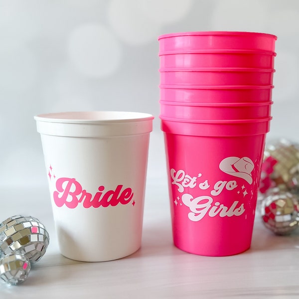 Let's Go Girls Ready to Ship Bachelorette Party Stadium Cup - Nashville Bachelorette Party Cups - Stadium Plastic Cups - Bachelorette Party