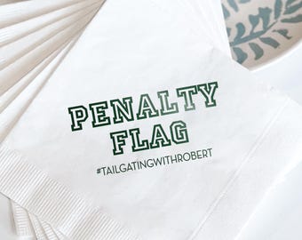 Personalized Sports Napkins: Foil Imprint Options (Multiple Colors)