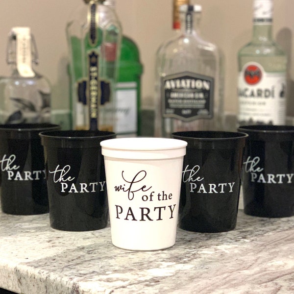 Wife of the Party Ready to Ship Bachelorette Party Stadium Cup - Bachelorette Party Cups - Stadium Plastic Cups - Bachelorette Party