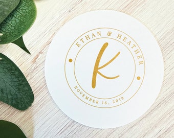 Monogram Personalized Wedding Coasters - Foil Pressed Coaster, Custom Coasters, Wedding Coasters, Wedding Decor, Custom Wedding Coasters