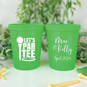 Let's Par-Tee Golf Wedding Stadium Plastic Cups Golf Wedding Stadium Cups Golf Party Party Favor Wedding Favor image 1