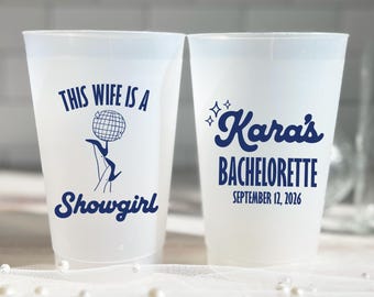 This Wife is a Showgirl Bachelorette Frosted Plastic Cups