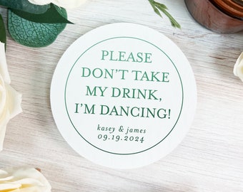 Personalized Wedding Coasters - Foil Pressed Coaster, Custom Coasters, Wedding Coasters, Wedding Decor, Custom Wedding Coasters