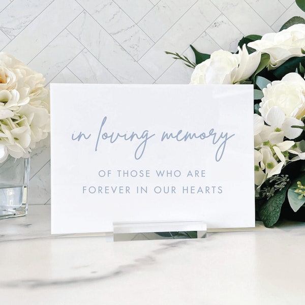 In Loving Memory Wedding Sign, Wedding Signs, Memorial Sign, In Loving Memory, Wedding Memorial, Table Sign, Memorial Table Sign