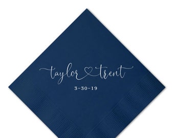Personalized Wedding Napkins Etsy