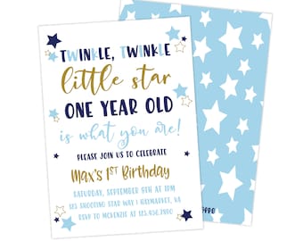 one year invitation etsy