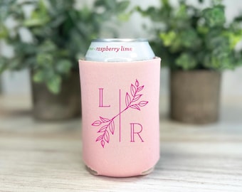 Wedding Can Cooler: Personalized, Two-Sided Print - Collapsible Drink Holder