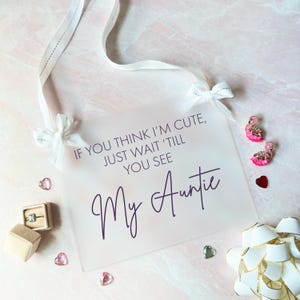 If You Think I&#39;m Cute Just Wait Acrylic Sign, Flower Girl Sign, Ring Bearer Sign, Wedding Sign, Acrylic Sign, Aisle Sign, Entrance Sign