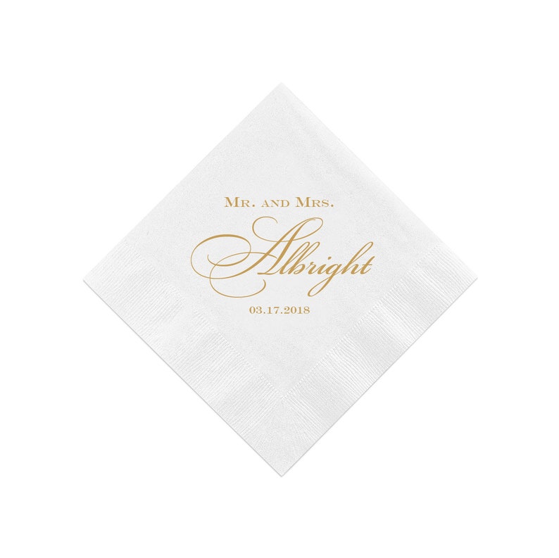 Custom Wedding Napkins Personalized Mr and Mrs Wedding Napkins Custom Bar Napkins Engagement Party Rehearsal Dinner