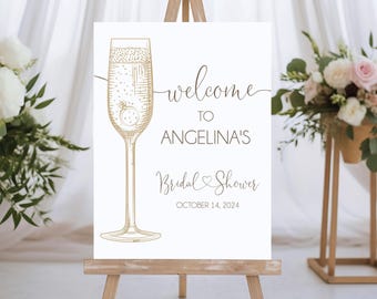 Personalized Bridal Shower Sign - Acrylic Welcome Decor