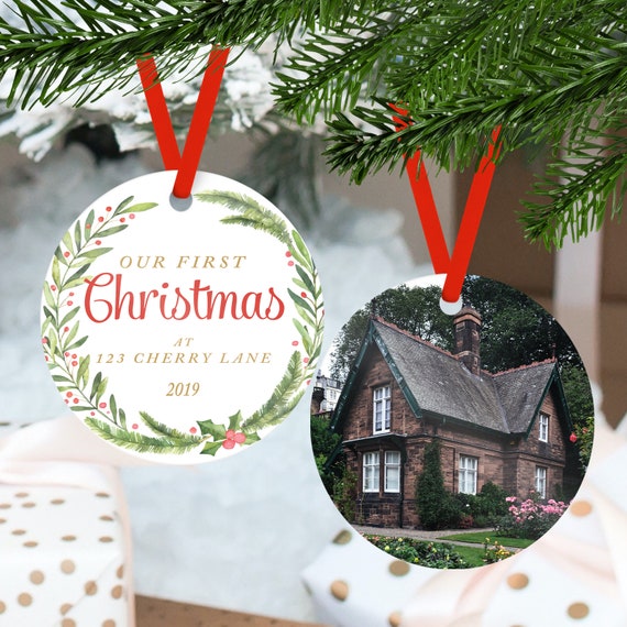 Our First Christmas at New Home Personalized Ornament, First Christmas Photo Ornament, New Home Personalized Ornament Il_570xn