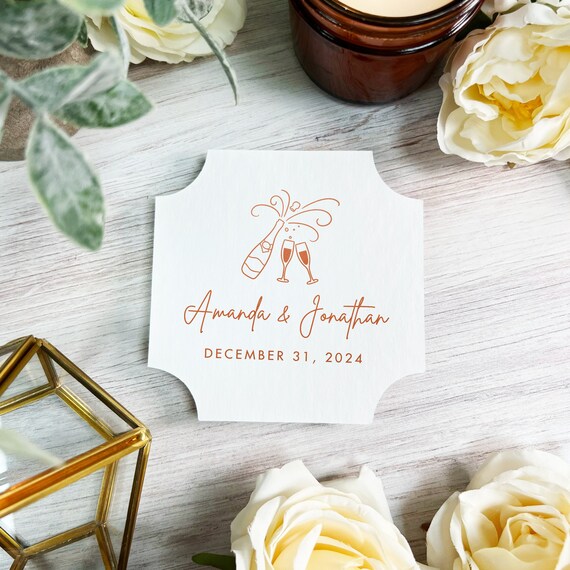 Custom coasters wedding discount