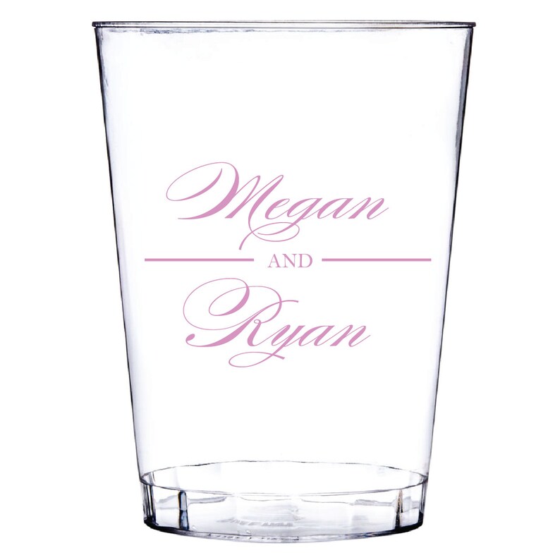 Personalized Wedding Clear Hard Plastic Cups Bar Glasses Etsy