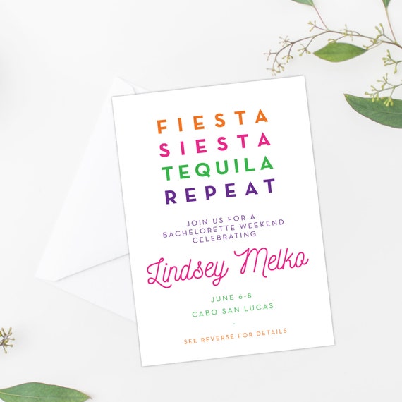 INSTANT DOWNLOAD Fiesta Siesta Tequila Repeat Bachelorette Weekend Invitation, Bachelorette Fiesta Invite, Cabo San Lucas Bachelorette Il_570xn