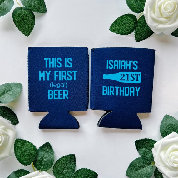 This is my first (legal) beer 21st Birthday Personalized Beer Can Cooler, 21st Birthday, Vegas Birthday Il_570xn