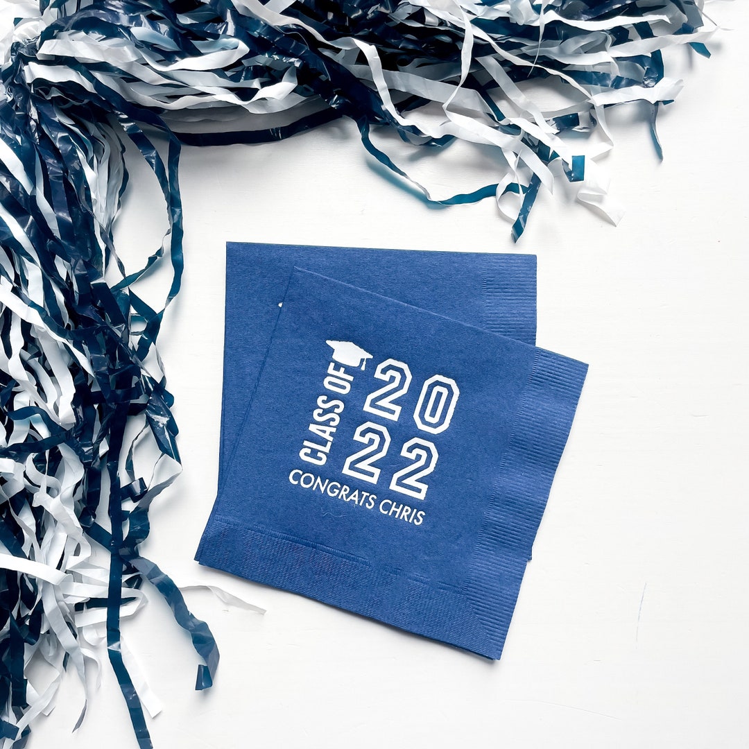 Personalized Graduation Napkins, High School Grad, College Graduate