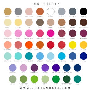 a poster with different colors of ink