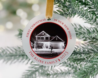 Our First Christmas at New Home Personalized Ornament, First Christmas Photo Ornament, New Home Personalized Ornament