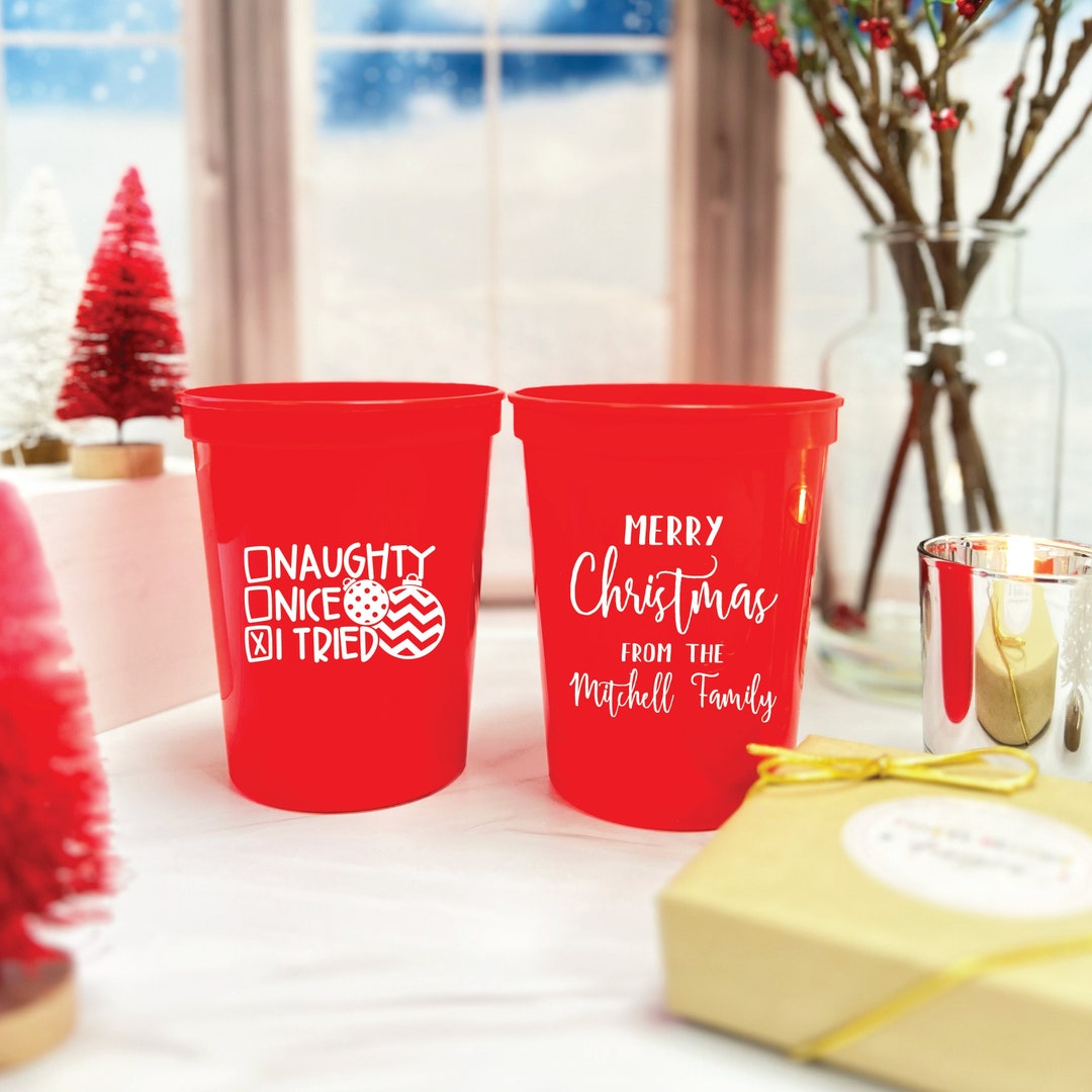 I Tried Personalized Christmas Stadium Cups, Personalized Christmas Cups, Stadium Cups
