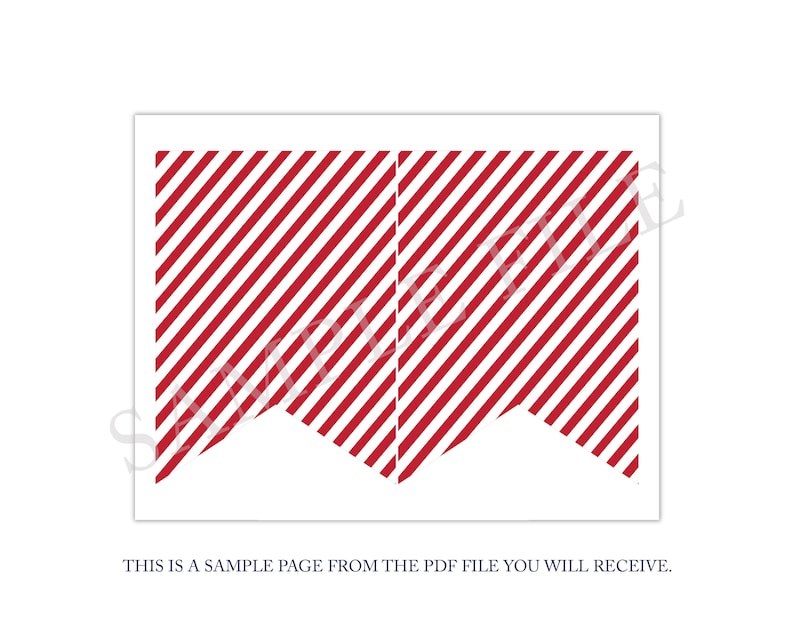 INSTANT DOWNLOAD Navy and Red Banner Baseball Birthday, Baseball Banner, Sports Party, Pinstripe Banner, Striped Banner, Printable Banner