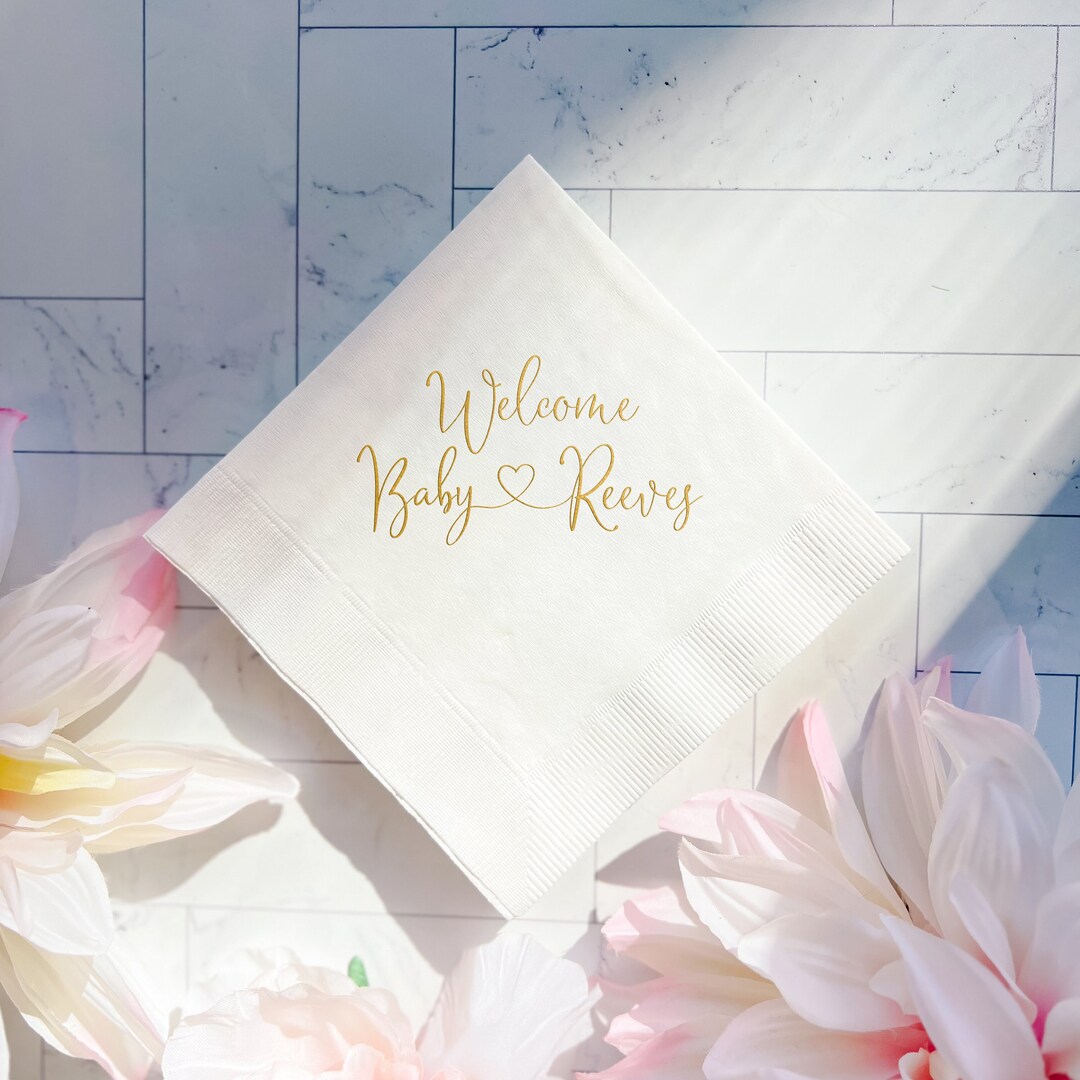 Baby, Baby Shower Napkins, Oh Baby Napkins, Baby Shower Decor