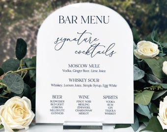 Editable Bar Menu Template | Arched or Rectangle Printable Corjl Design [PAI]