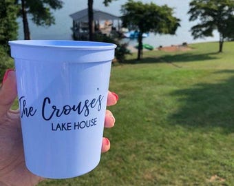 Party Stadium Cups, Personalized Boat Rides and Tan Lines (16 or 22 oz)